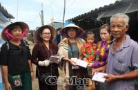 Ban từ thiện xã hội Phật giáo tỉnh Cà Mau hỗ trợ người dân bị thiên tai hơn 120 triệu đồng